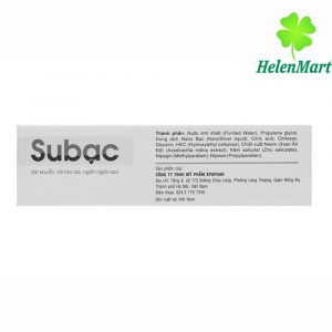 Subac Gel – Skin Cleansing And Antiseptic Gel – 25 g
