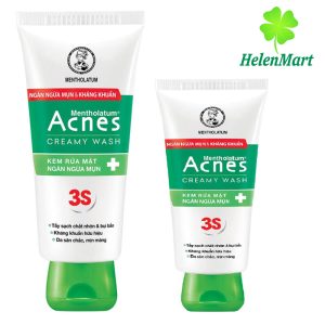 Acnes 3S Creamy Wash Facial Rohto Mentholatum 50gr - Free shipping