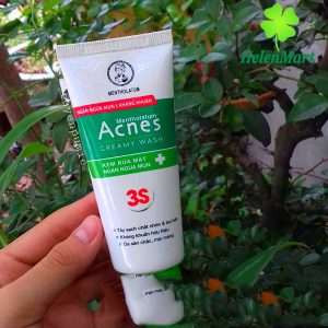 Acnes 3S Creamy Wash Facial Rohto Mentholatum 50gr - Free shipping
