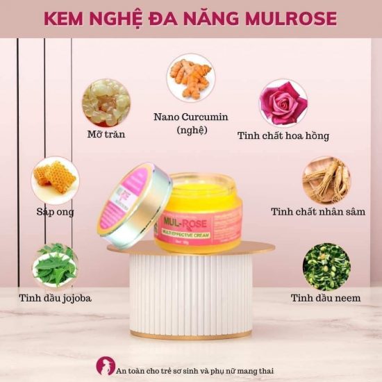 Ingredient Mul Rose Cream skin care for pregnant women 30grs