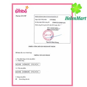 Combo 04 tubes Em be itching relief cream for babies 20gr - Free shipping