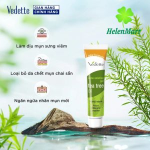 Vedette Tea Tree antibacterial acne treatment gel 18g