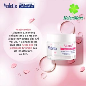 Vedette Cherry Blossom Scented Brightening Moisturizing Day Cream 50ml